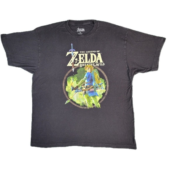 The Legend of Zelda Breath Of The Wild Adult Unisex XL Black Nintendo Shirt - Picture 1 of 7